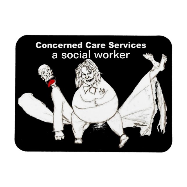 Magnet Flexible Un aimant frigo Social Worker (Horizontal)