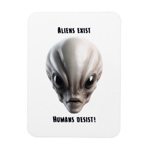 Magnet Flexible Un alien réaliste gris/gris pour l'impression