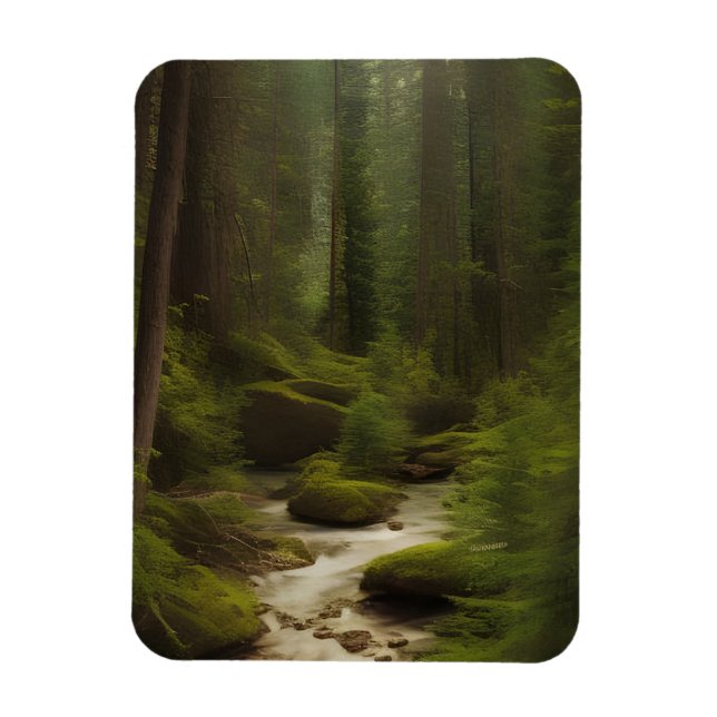 Magnet Flexible Un Beau Fleuve Forestier (Vertical)