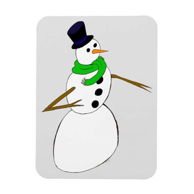 Magnet Flexible un bonhomme de neige (Vertical)