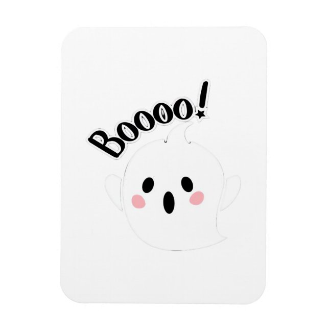 Magnet Flexible Un Boo Blanc Mignon Créatif Décontracté (Vertical)