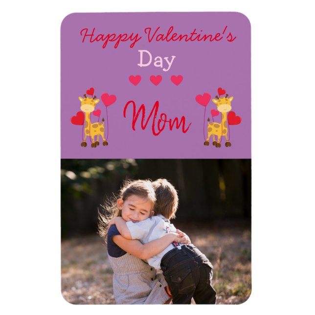 Magnet Flexible Un cadeau pour maman le jour de la Saint Valentin (Vertical)