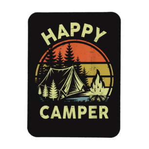 Magnet Flexible Un campeur heureux tout-petit garçon drôle camping