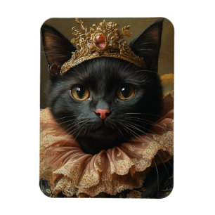 Magnet Flexible Un chat noir royal