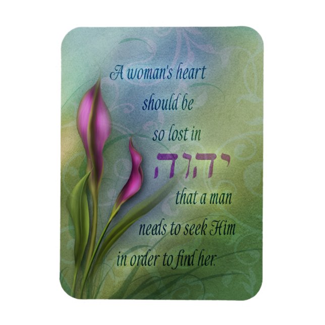 Magnet Flexible Un coeur féminin - Calla Lily (Vertical)