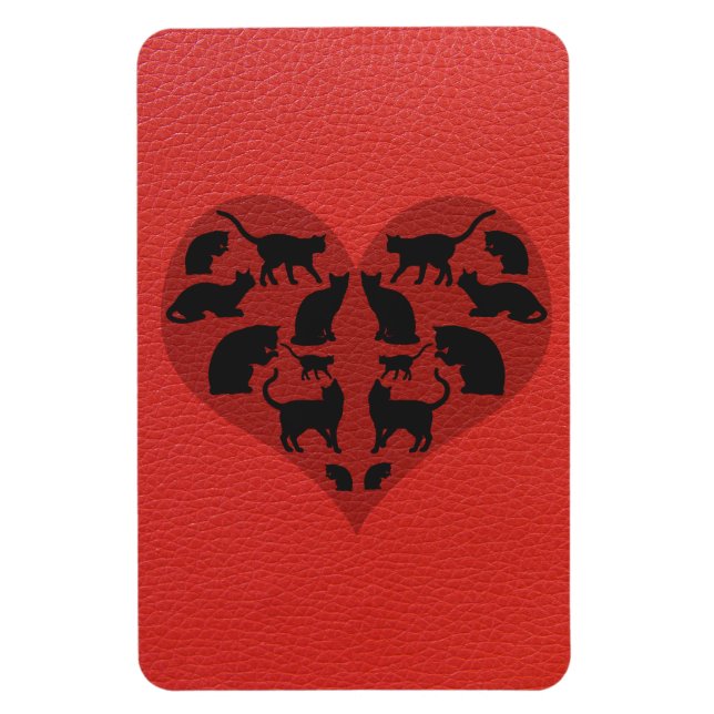 Magnet Flexible Un Coeur Pour Les Chats (Vertical)