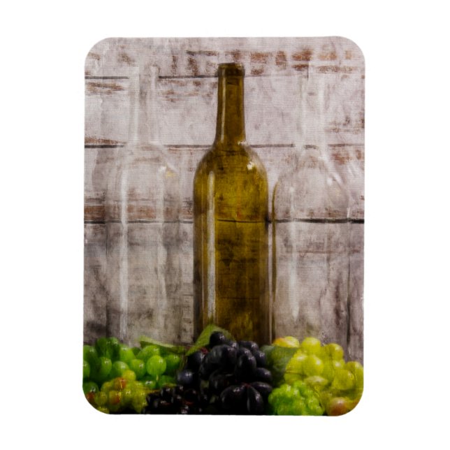 Magnet Flexible Un Écho de l'aimant de l'Art numérique du vin (Vertical)