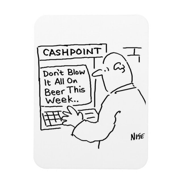 Magnet Flexible Un homme à un distributeur de billets (Vertical)