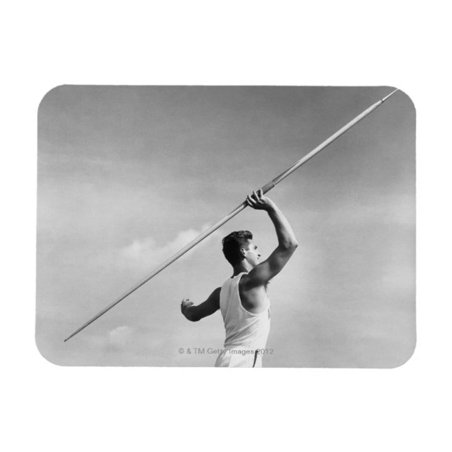 Magnet Flexible Un homme lance Javelin (Horizontal)