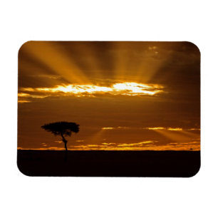 Magnet Flexible Un lever de soleil bouche ouverte dans le Maasai M