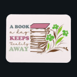 Magnet Flexible Un livre par jour éloigne la réalité<br><div class="desc">Apportez un peu de magie livresque dans votre espace avec l'aimant « Un livre par jour éloigne la réalité » ! Parfait pour tout bibliophile, cet aimant est un rappel amusant du pouvoir de la lecture pour vous transporter dans de nouveaux mondes. Idéal pour les amoureux des livres, les bouquins...</div>