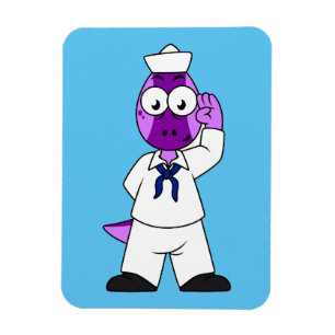 Magnet Flexible Un marin de la marine Pachycephalosaurus Dinosaur.