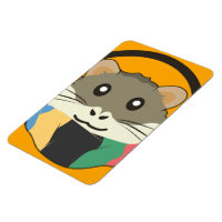 Un mignon hamster en caricature avec une écharpe m