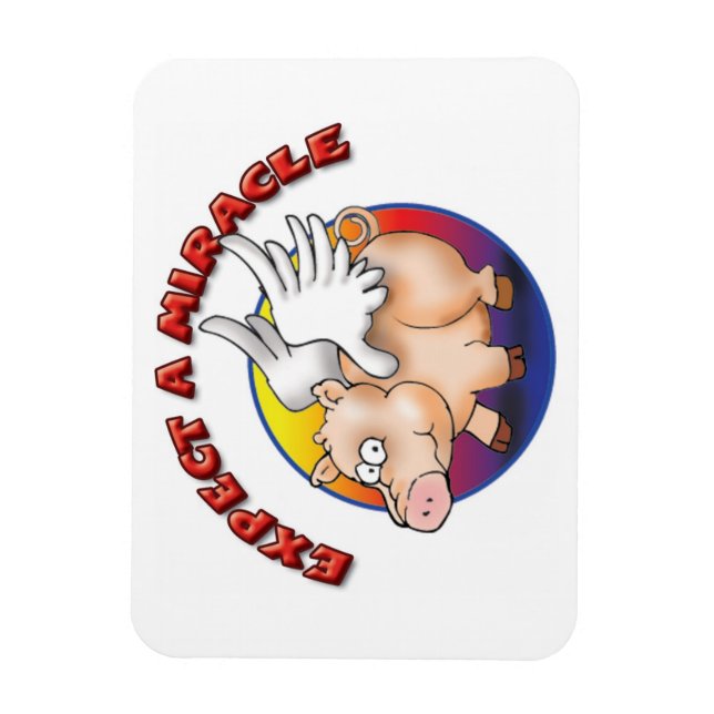 Magnet Flexible Un Miracle - T-shirt Pig volant (Vertical)