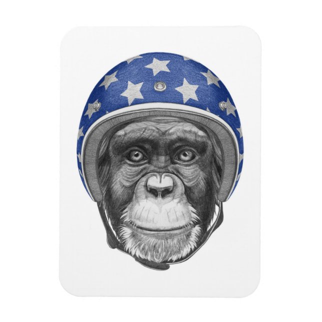 Magnet Flexible Un motocycliste Chimpanzé (Vertical)
