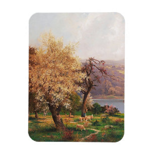 Magnet Flexible Un paysage de lac au printemps par Adolf Kaufmann
