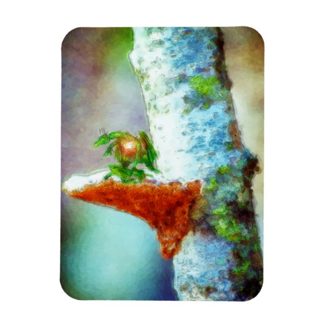 Magnet Flexible Un Petit Dragon Dort (Vertical)