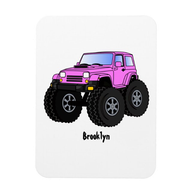 Magnet Flexible Un Pink Monster Cartoon (Vertical)