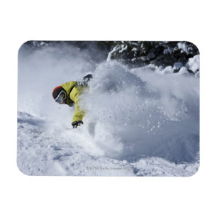 Magnet Flexible Un surfeur déchire des tours untracked de poudre