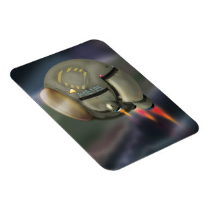 Magnet Flexible Un vaisseau spatial qui traverse une planète