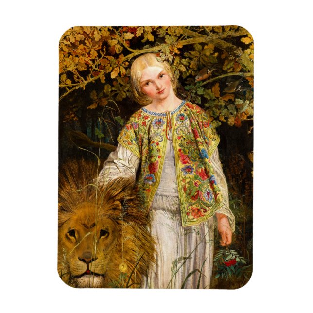 Magnet Flexible Una et le Lion, 1860 par William Bell Scott (Vertical)