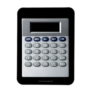 Magnet Flexible Une calculatrice argentée