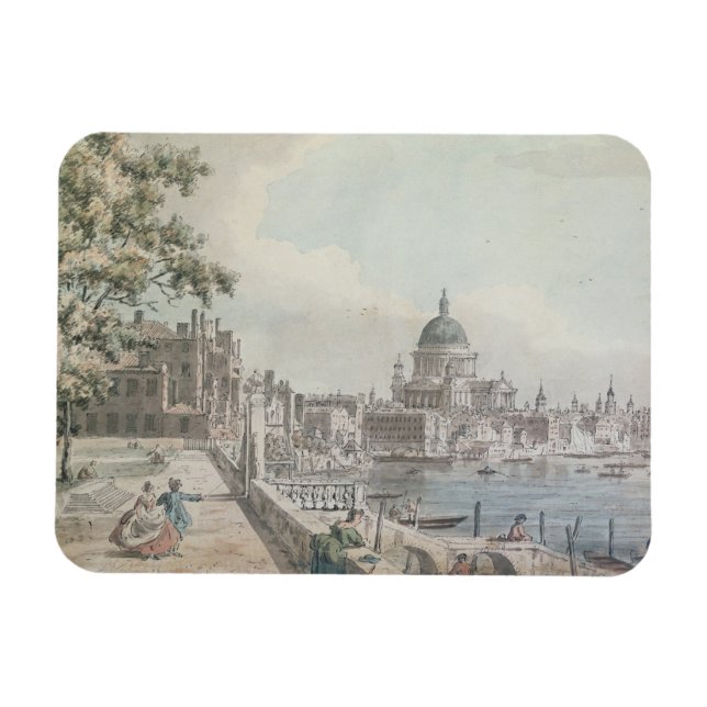 Magnet Flexible Une copie d'une partie du dessin de Canaletto, de  (Horizontal)