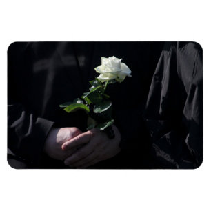 Magnet Flexible Une Dernière rose blanche