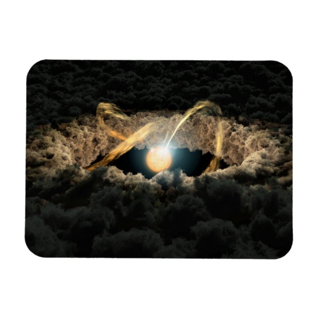 Magnet Flexible Une Étoile Entourée D'Un Disque Protoplanétaire (Horizontal)