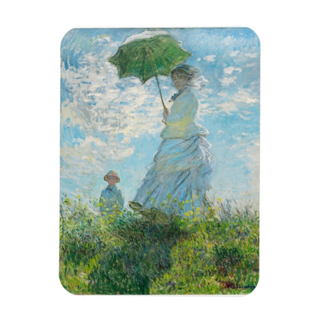 Magnet Flexible Une femme avec un parasol Claude Monet (Vertical)