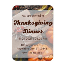 Une invitation sincère à un Thanksgiving délicieux