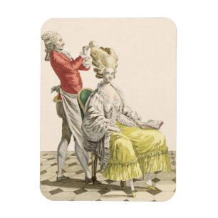 Magnet Flexible Une jeune femme dans un Peignoir avec son