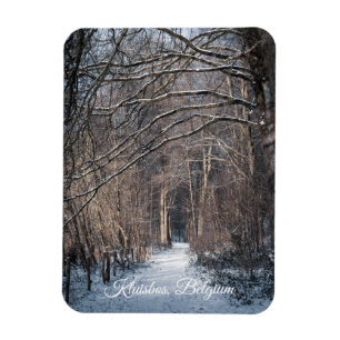 Magnet Flexible Une journée d'hiver à Kluisbos en Belgique
