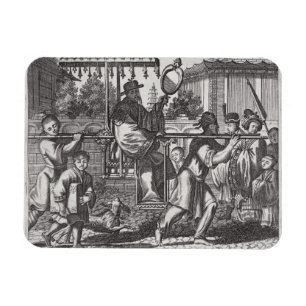 Magnet Flexible Une mandarine dans une chaise de berline,