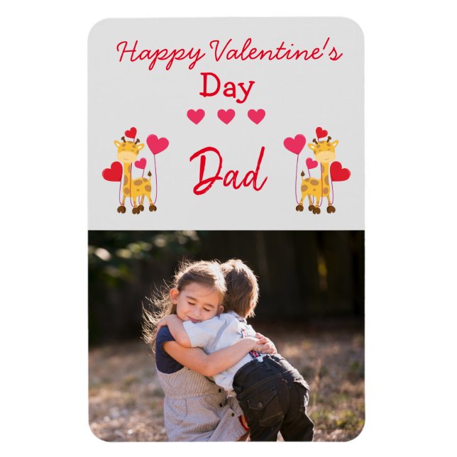 Magnet Flexible Une Saint-Valentin pour papa Photo (Vertical)