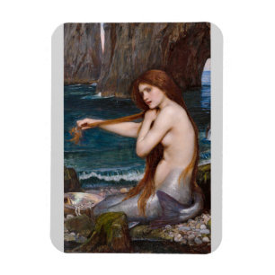 Magnet Flexible Une sirène de John William Waterhouse Fine art