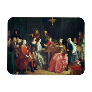 Magnet Flexible Une soirée musicale (huile sur la toile)