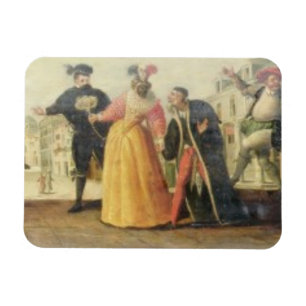 Magnet Flexible Une Troupe Commedia Dell'Arte avant une Renaissanc