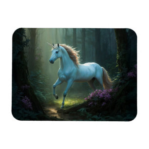Magnet Flexible Unicorne magique en forêt enchantée