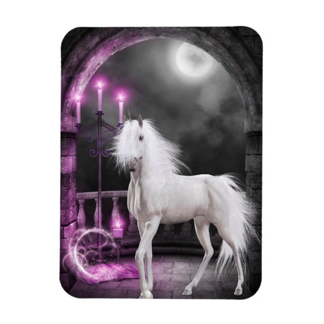 Magnet Flexible Unicorne magique rose (Vertical)