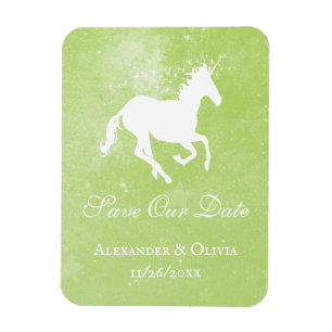 Magnet Flexible Unicorne Verte Enregistrer l'aimant Date