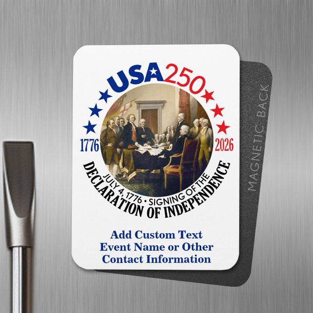 Magnet Flexible USA 250 - 1776-2026 - Déclaration d'indépendance (USA 250 Magnet - Celebrate America)