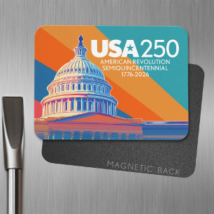 Magnet Flexible USA 250 Birthday Capital - America Celebration