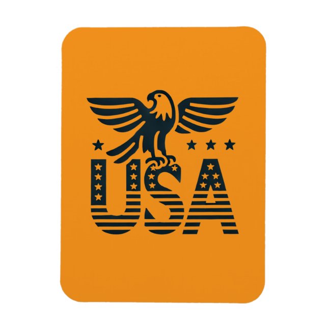 Magnet Flexible USA Eagle Patriotic Desig - Style Etoile et Stripe (Vertical)