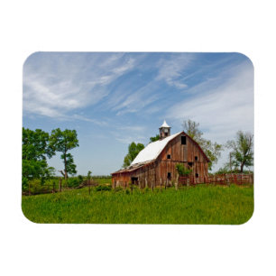 Magnet Flexible USA, Kansas. Vieille Barne Rouge