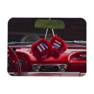 Magnet Flexible USA, Massachusetts, Gloucester. Dés flous avec