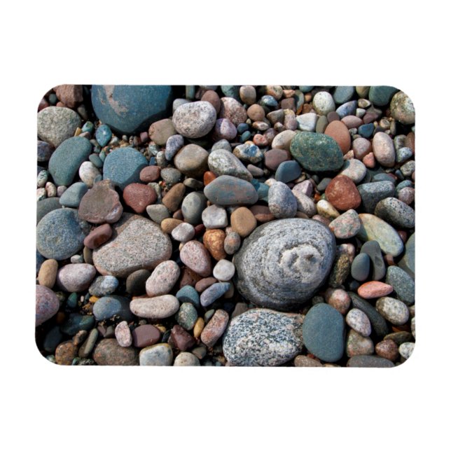 Magnet Flexible USA, Michigan. Galets Polis Sur La Rive (Horizontal)