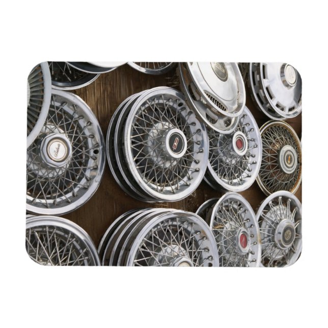 Magnet Flexible USA, Nouveau Mexique, Prewitt : Auto Hubcaps / Rt. (Horizontal)