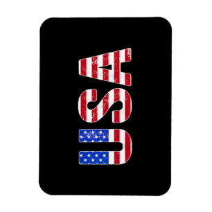 Magnet Flexible USA T Chemise Patriotique Drapeau Américain Hommes