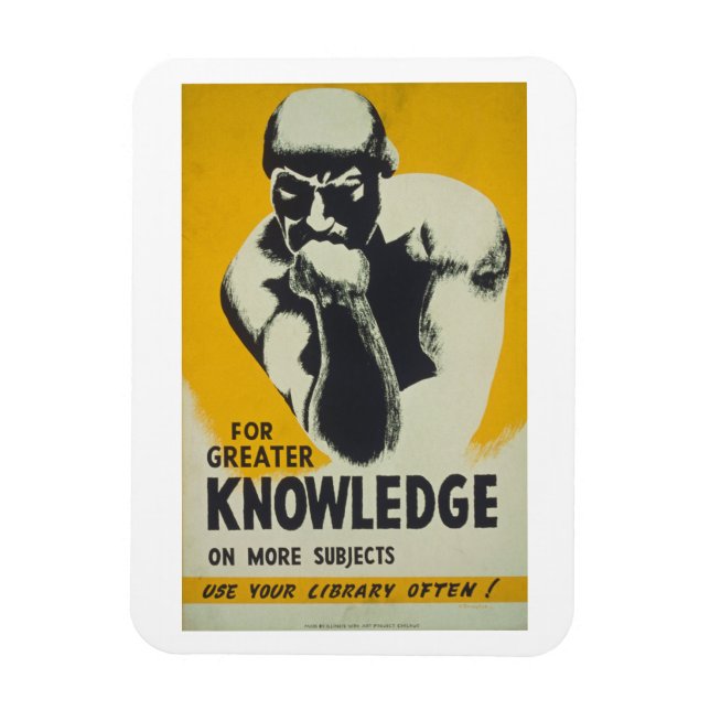 Magnet Flexible Use Your Library Knowledge Vintage Poster (Vertical)